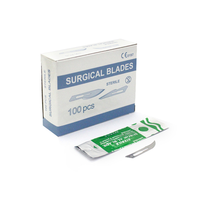 Disposable Surgery Instruments Manufacture Price Carbon Steel Sterile Types No 12 Scalpel Disposable Feather Surgical Blade
