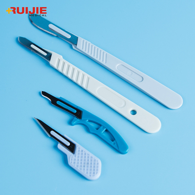 Number 10 Surgery Operation Dermaplaning Scalpel Blade With Disposable Plastic Handle