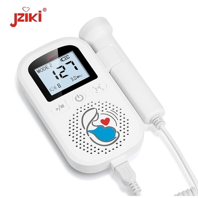 JZIKI Ultrasound Doppler Baby Monitor Plastic Fetal Heart Sound Detector Portable Pregnant Fetal Doppler Baby Health Monitor