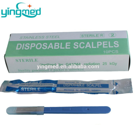 Provide many different handles for different operation requirements. Disposable Surgical Hospital Scalpel Blades With Handle