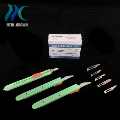 The sharp and rust free hospital used the 22 blades scalpel knives and surgical detachable handles in the shape of a scalpel blade