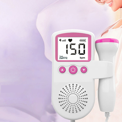 Plastic Fetal Heartbeat Doppler Detector Baby Care Device Listen Baby's Heartbeat Pregnancy Fetal Ultrasound Rate Detection