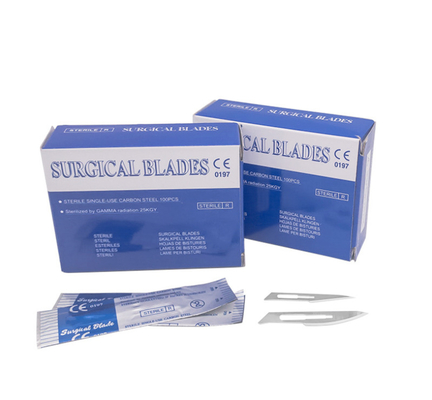 Custom Number 10 Stainless Steel Surgical Blades 100pcs Scalpel Blades Carbon Steel Surgical Instruments